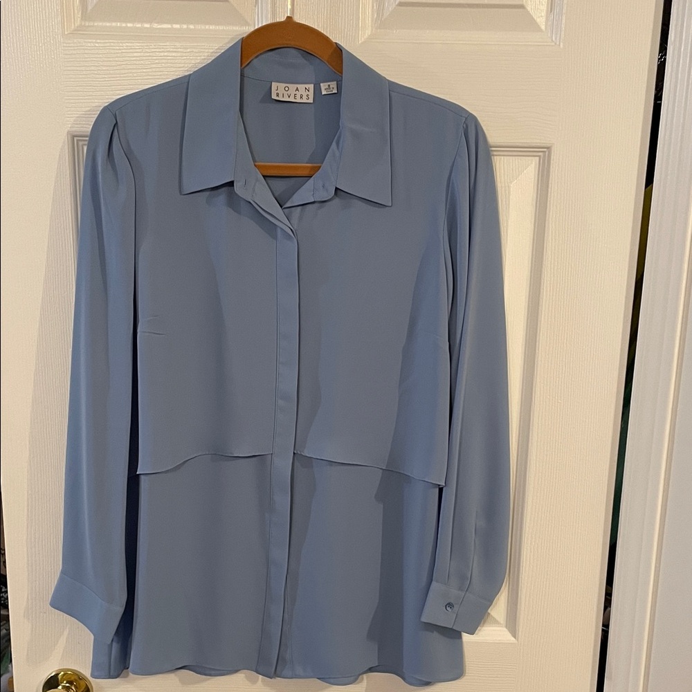 Joan Rivers Soft Blue Women's Blouse
